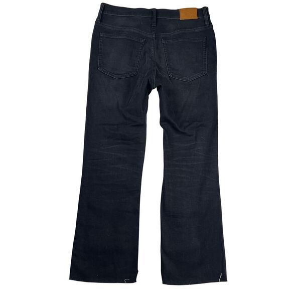 J. Crew Denim 9” Billie Demi Boot Crop Jeans Black Wash Button Fly Size 30 - Picture 8 of 16